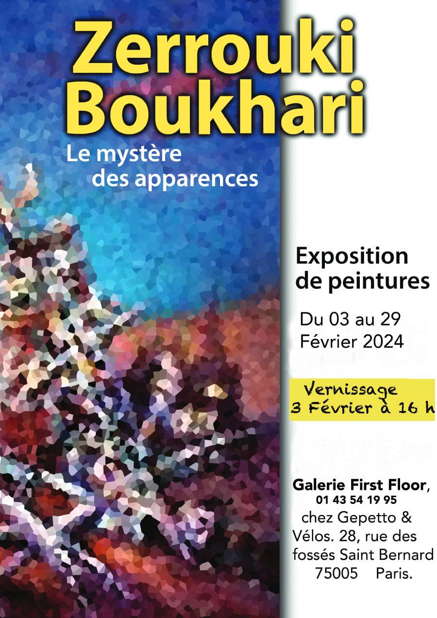 Exposition peinture "Le Mystère des Apparences" de Boukhari Zerrouki