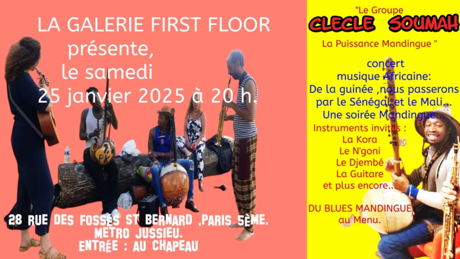Concert du groupe "Clecle Soumah", soirée blues Mandingue