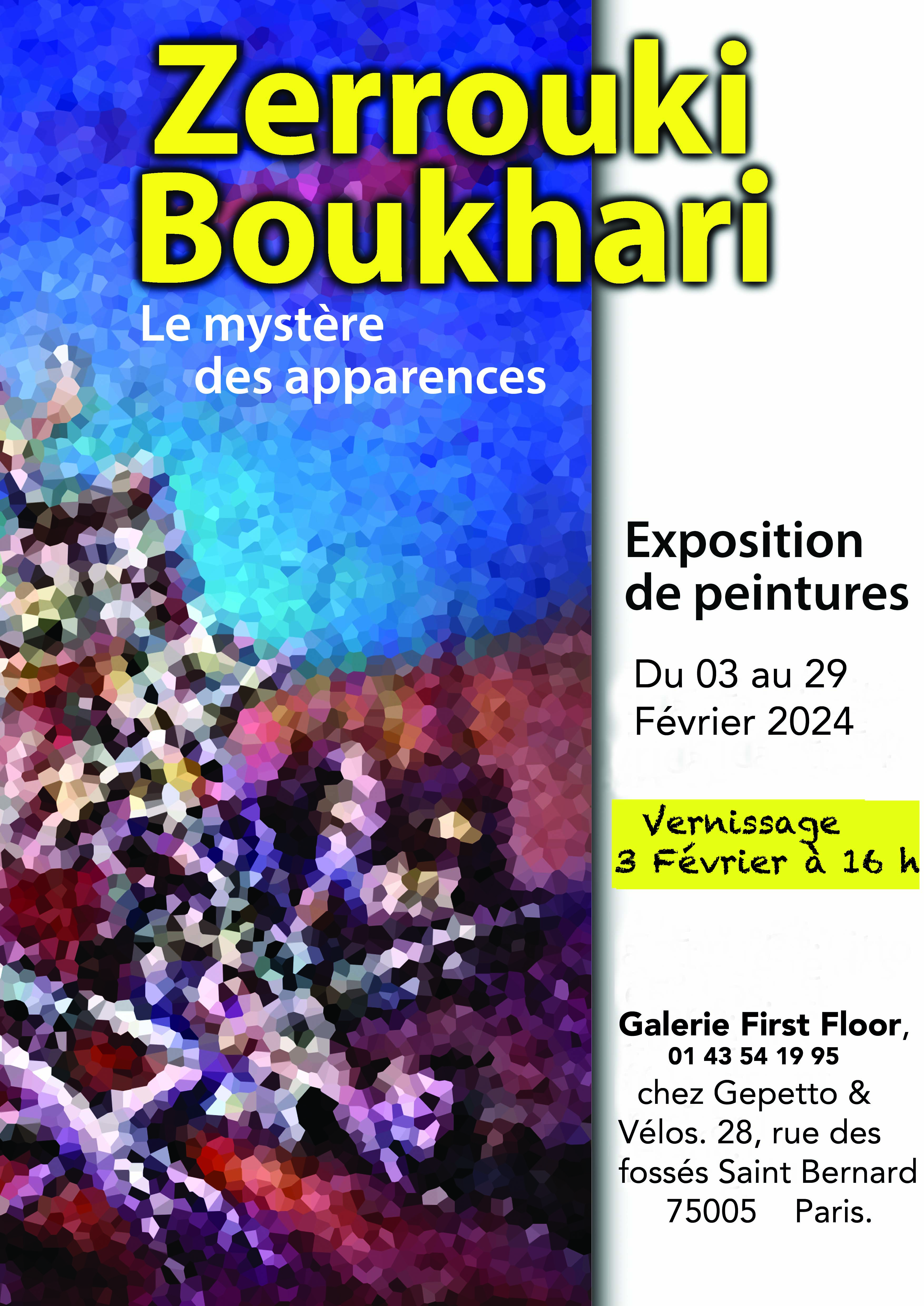 Exposition peinture "Le Mystère des Apparences" de Boukhari Zerrouki