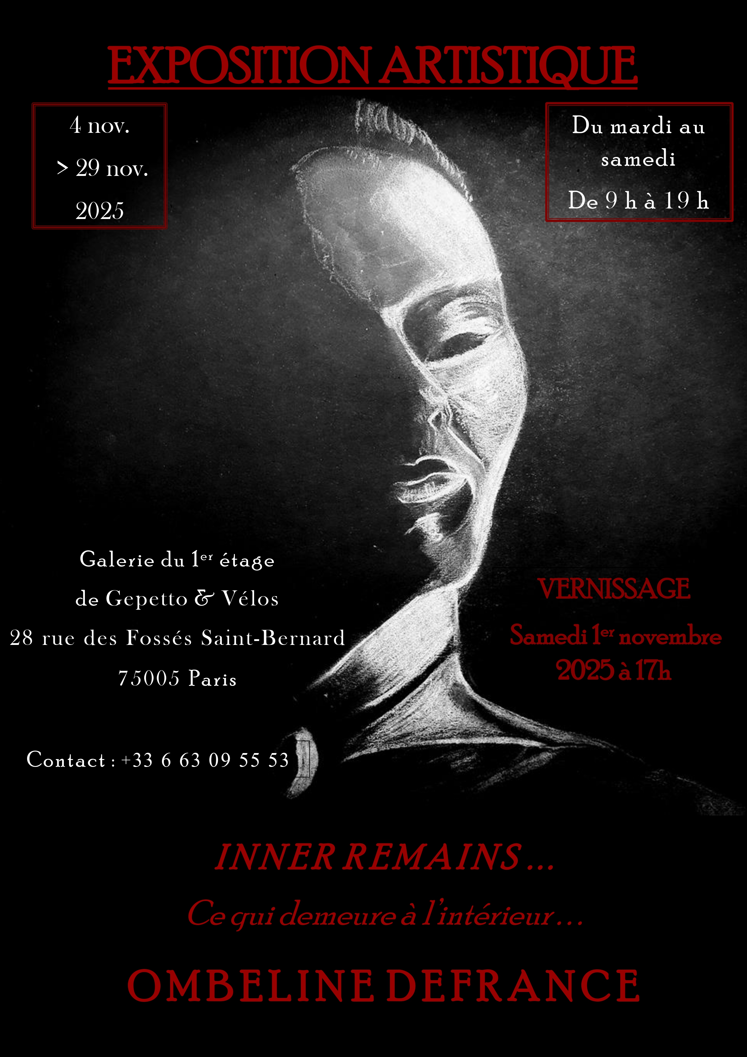 Vernissage et exposition Inner Remains(ce qui demeure à l'interieur)