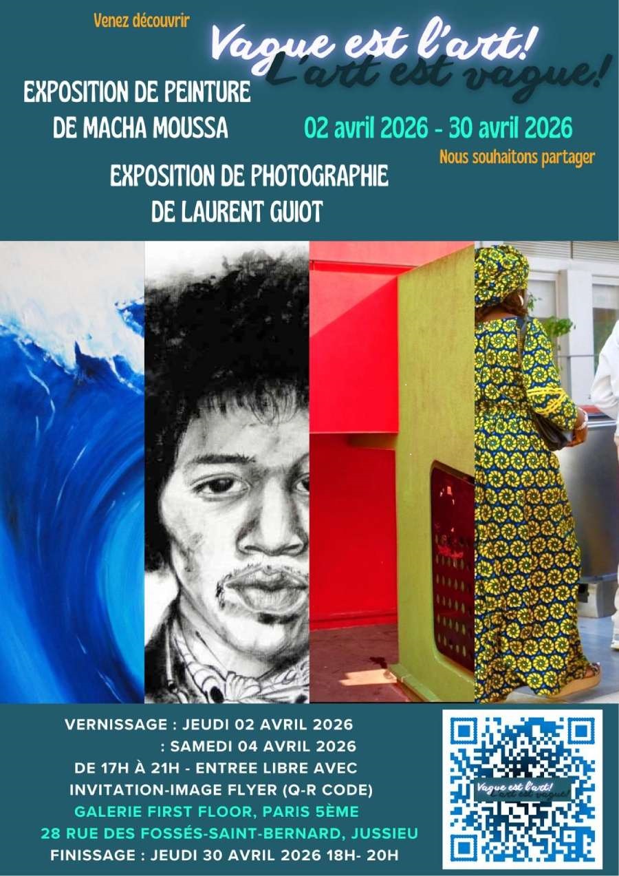 Vernissage exposition "Vague est l'art" Macha Moussa et Laurent Guiot