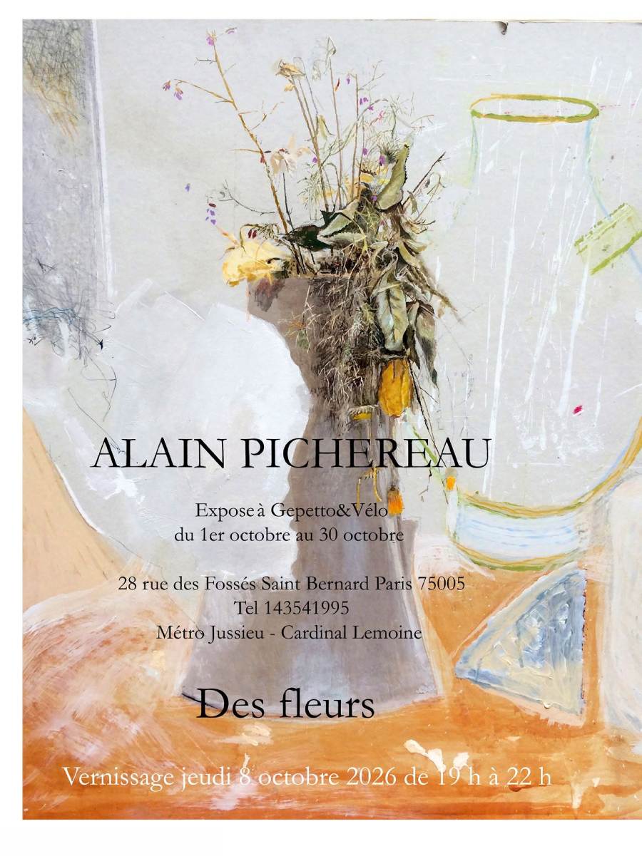 Exposition "Les Fleurs" d'Alain Pichereau du 1 au 31 octobre