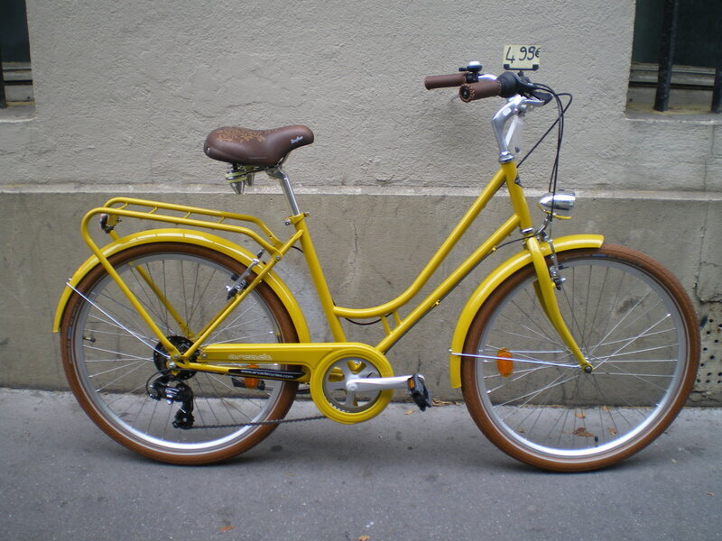 Velo de Ville femme Arcade Renaissance Jaune Paris Gepetto Velos Paris